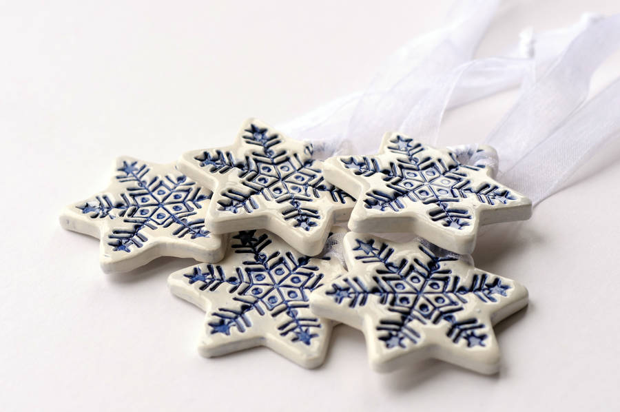 ceramic star ornaments by isla clay | notonthehighstreet.com