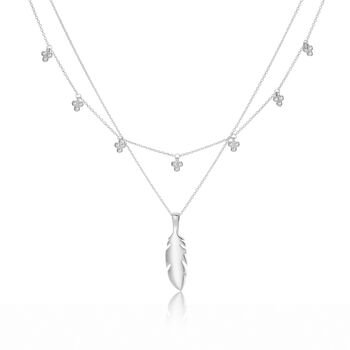 Gold Plated Feather And Signature Charm Necklace Set, 3 of 9