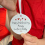 Mummy Ceramic Valentine Decoration From Child And Dad, thumbnail 3 of 3