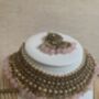 Indian Antique Pink Gold Plated Pearl Set, thumbnail 8 of 11