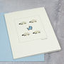 New Baby Card With Woolly Sheep And Pram In Blue, thumbnail 2 of 2