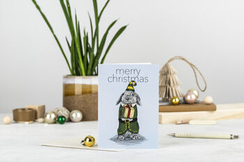 Bunny Elf Christmas Card, 8 of 8