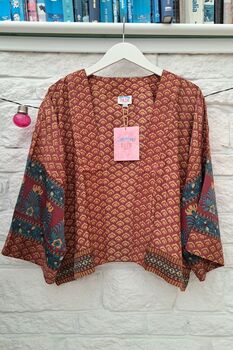 Upcycled Sari Kimono Jacket, 8 of 8