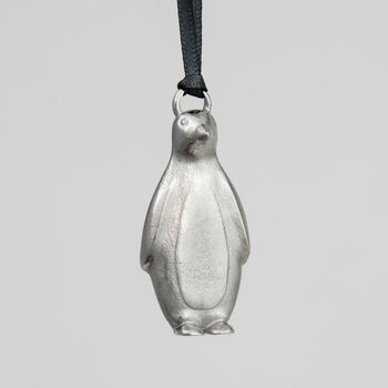 Penguin Pewter Christmas Decoration, 2 of 2