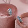 Sterling Silver Dainty Forget Me Not Flower Motif Huggie Hoop, thumbnail 6 of 10