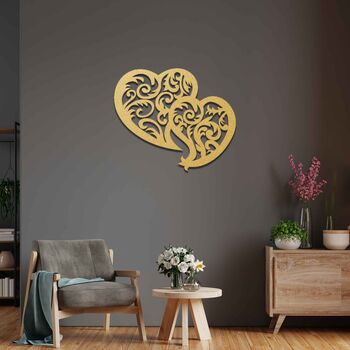 Modern Wooden Hearts Wall Art: Love Home Decor, 5 of 8