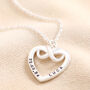 Personalised Sterling Silver Infinity Heart Necklace, thumbnail 5 of 5