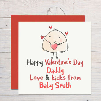 Happy Valentine's Day Daddy Love From Bump Card, 2 of 2