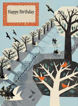 Winter Trees Birthday Card, 2 of 2