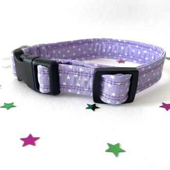 Lilac Star Dog Collar For Girl Or Boy Dogs, 2 of 2