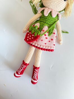 Handmade Crochet Fairy Doll, Tinker Bell, 3 of 12