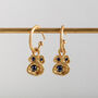 Blue Sapphire And Gold Vermeil Plated Hoops, thumbnail 1 of 6