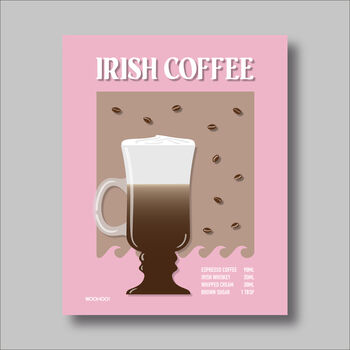 Irish Coffee Print Three Colour Options, 2 of 6