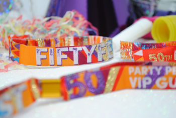 50 Fest 50th Birthday Party Festival Wristbands, 12 of 12