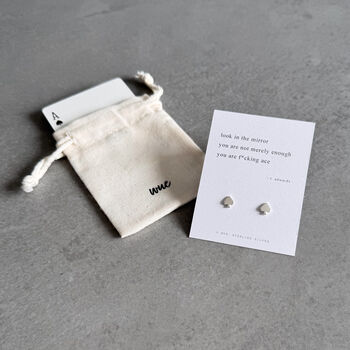 You Are F*Cking Ace Silver Earrings – Empowering Gift For Her, 4 of 11