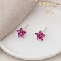 Sterling Silver Pink Cz Star Stud Earrings – 5mm, thumbnail 1 of 9