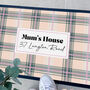 Personalised Pink Gingham Doormat House Warming Gift, thumbnail 2 of 2