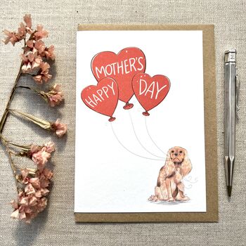 Personalised Cavalier King Charles Mother's Day Card, 2 of 6