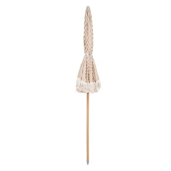Pinstripe Parasol In Sand, 4 of 9