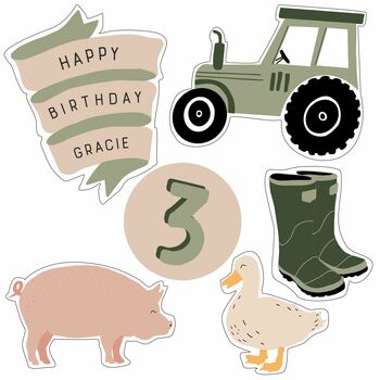 Personalised Farm Magnets Birthday Letterbox Card, 4 of 5