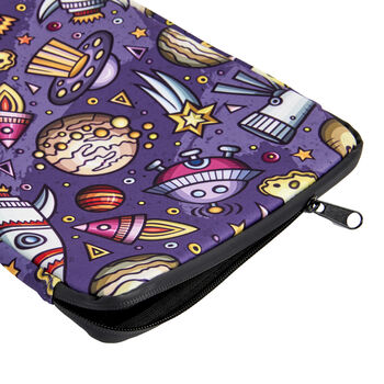 Space Themed Snugbook Water Resistant Book Pouch Purple, 3 of 6