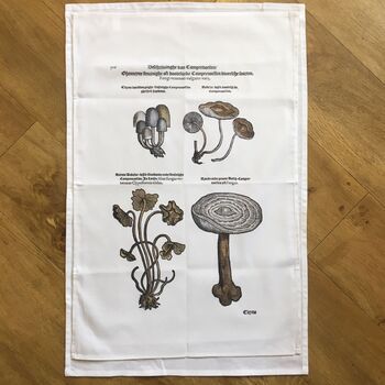 Fungi Woodcut Tea Towel, 2 of 2