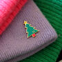 Christmas Tree Enamel Pin, thumbnail 7 of 12