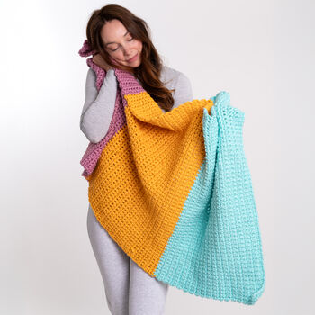 Beginners Stripe Blanket Crochet Kit, 2 of 11