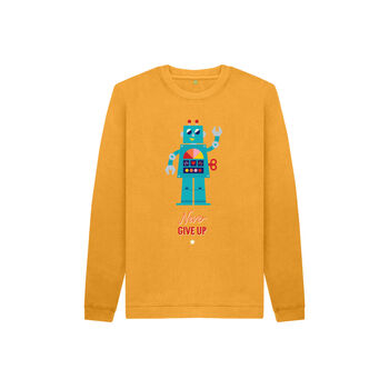 Retro Robot Kids Unisex Organic Cotton Sweatshirt, 4 of 7