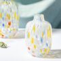 Multicoloured Speckled Glass Vase, thumbnail 1 of 6