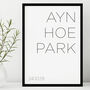 Personalised Wedding Location Typography Print, thumbnail 2 of 2