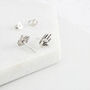 Silver Hands Stud Earrings For Sisters, thumbnail 3 of 7