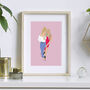 Custom Wedding Portrait Line Art Colour Block Gift, thumbnail 2 of 11