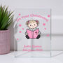 Personalised Glass Block – On Your Christening For Girls, thumbnail 4 of 4