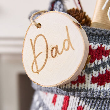 Personalised Nordic Knitted Christmas Stocking, 4 of 9