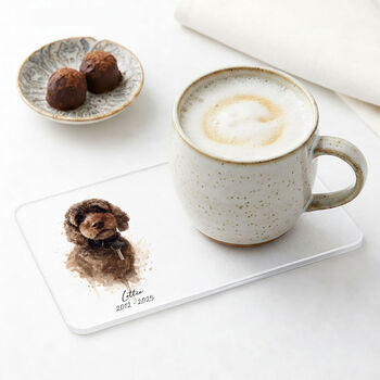 Personalised Watercolour Pet Portrait Coaster, 5 of 7