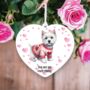 Personalised West Highland Terrier Love Decoration, thumbnail 1 of 2