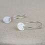 Sterling Silver Circle Bee Charm Hoops, thumbnail 2 of 3