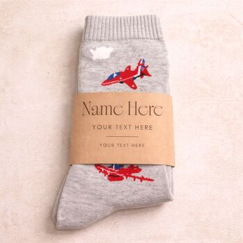 Planes Themed Mens Socks With Personalised Label Sleeve, 3 of 5