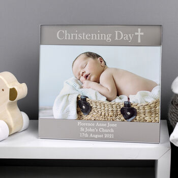 Personalised Christening Silver Photo Frame, 2 of 3