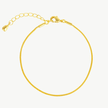 Italian Style Snake Gold Chain Bracelet, 2 of 3