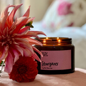Stargazer Floral Hand Poured Natural Wax Candle, 2 of 4