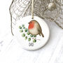 Red Robin Personalised Ceramic Bauble, thumbnail 3 of 5