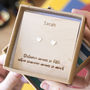 'Distance Means So Little' Long Distance Stud Earrings, thumbnail 1 of 8