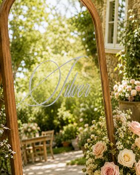 Personalised Wedding Mirror Calligraphy Vinyl Decal, 7 of 13