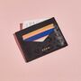 Personalised Black Leopard Print Leather Card Holder, thumbnail 2 of 5