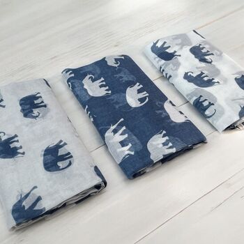 Retro Elephant Print Scarf, 2 of 5