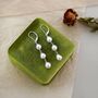 Cassie Ivory Silver Pearl Waterfall Charm Gift Earrings, thumbnail 4 of 4