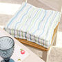 Pastel Stripe Organic Cotton Chair Cushions, thumbnail 1 of 6