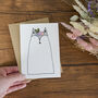 Illustrated Floral Crown Fox Card, thumbnail 3 of 3